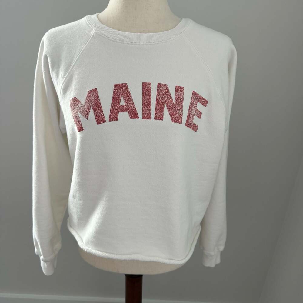 Retrobrand Los Angeles Maine Cream Crewneck Sweatshirt